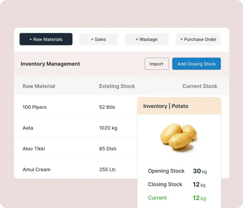 Restaurant Inventory management made easier